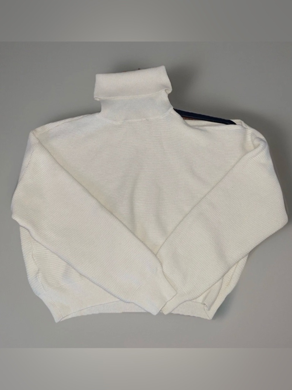 BCBGeneration Cream Turtleneck Sweater - Ribbed Knit